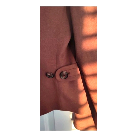 AKRIS PUNTO Bergdorf Goodman Brown Blazer Jacket S 6 Wolle-laine-wool / Angora - Picture 10 of 16